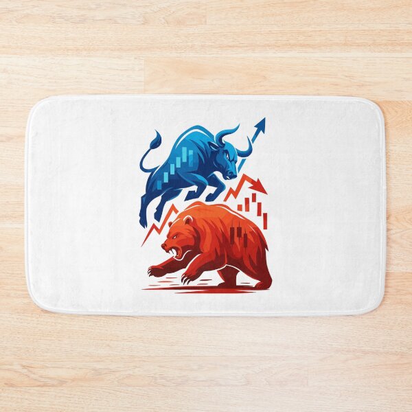 Item preview, Bull versus Bear Wall Street Stock Market Battle Stocks designed and sold by Pineapple-Tree.