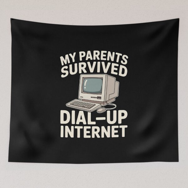 Item preview, My Parents Survived Dial Up Internet - This funny design is for people who remember dial-up internet and enjoy nostalgic tech humor. designed and sold by ZyziowskyArt.