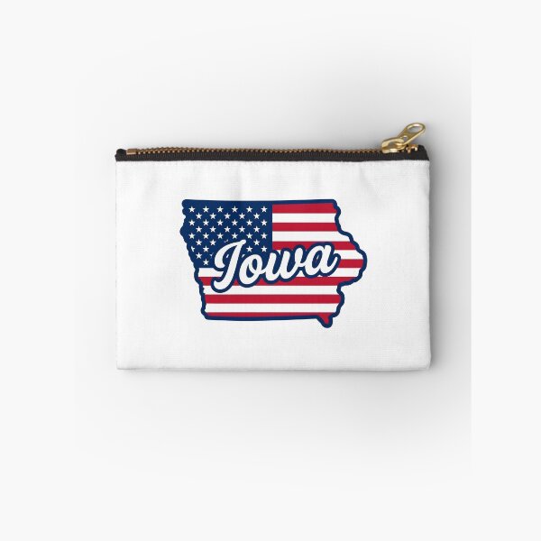 Item preview, Iowa State American Flag Outline – Patriotic Pride Script designed and sold by Paper Drip.
