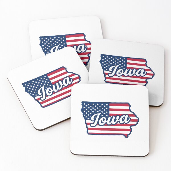 Item preview, Iowa State American Flag Outline – Patriotic Pride Script designed and sold by Paper Drip.