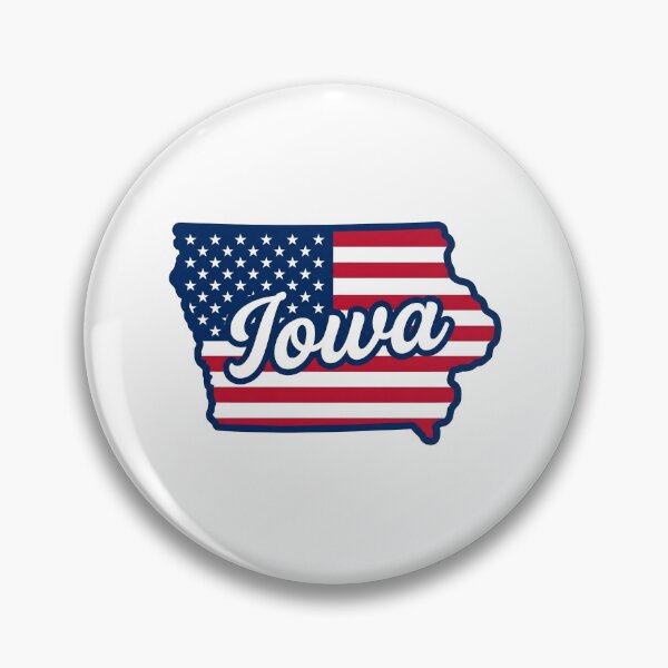 Item preview, Iowa State American Flag Outline – Patriotic Pride Script designed and sold by Paper Drip.