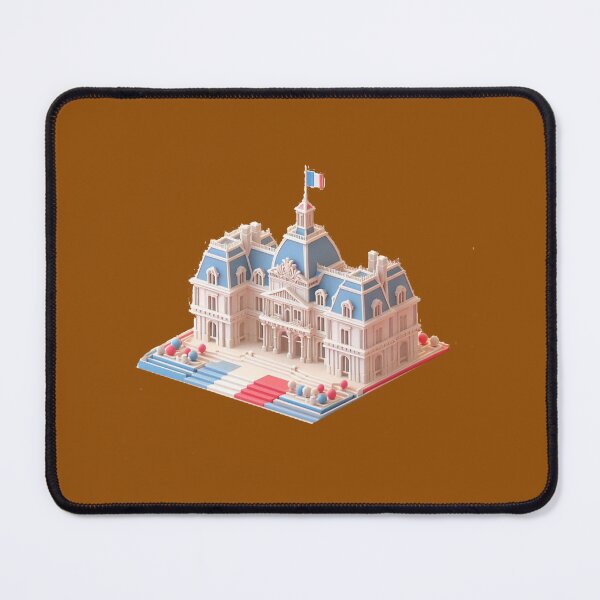 Item preview, Cute 3D Royal Palace Label – France Flag Minimal Art , designed and sold by PaintMeWorld.