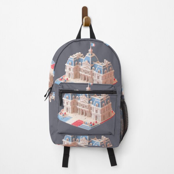 Item preview, Cute 3D Royal Palace Label – France Flag Minimal Art , designed and sold by PaintMeWorld.