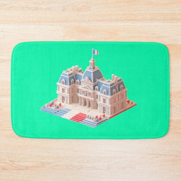 Item preview, Cute 3D Royal Palace Label – France Flag Minimal Art ,  designed and sold by PaintMeWorld.