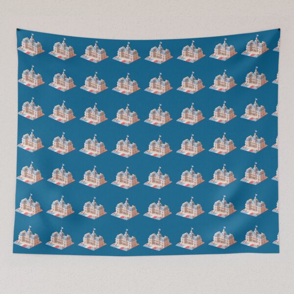 Item preview, Cute 3D Royal Palace Label – France Flag Minimal Art ,  designed and sold by PaintMeWorld.