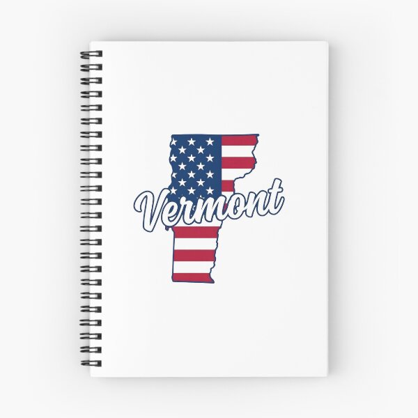 Item preview, Vermont State American Flag Outline – Patriotic Pride Script designed and sold by Paper Drip.