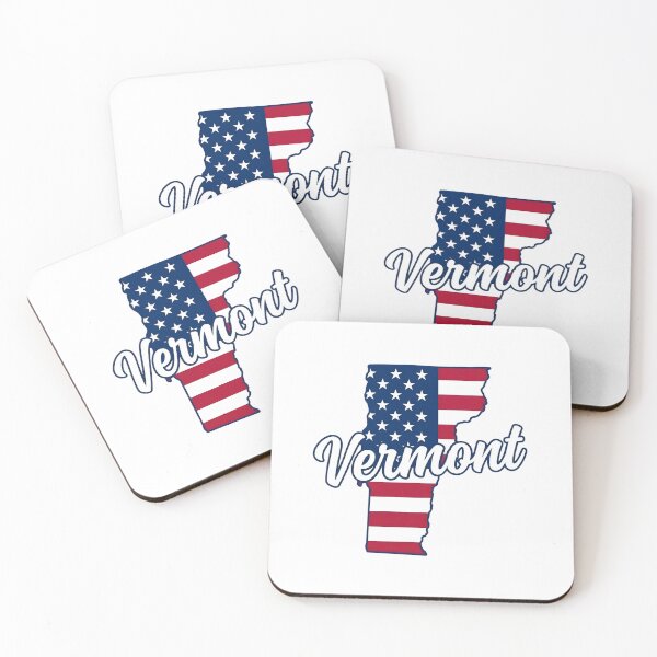 Item preview, Vermont State American Flag Outline – Patriotic Pride Script designed and sold by Paper Drip.