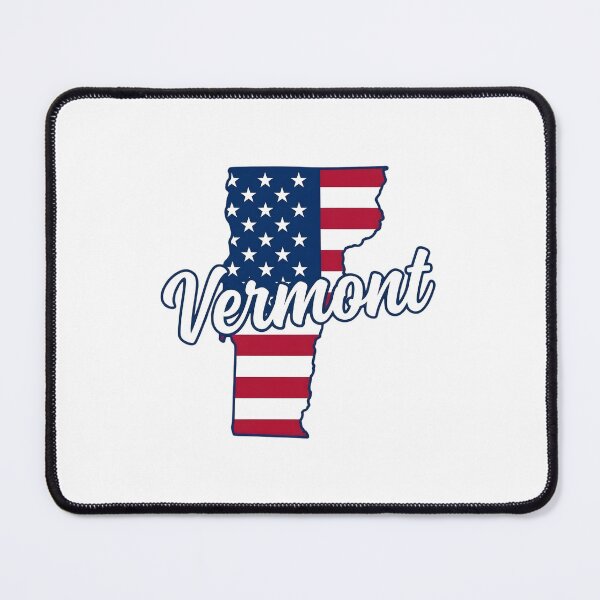 Item preview, Vermont State American Flag Outline – Patriotic Pride Script designed and sold by Paper Drip.