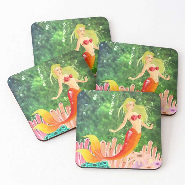 Item preview, Mermaid on Green  designed and sold by Digital Attic 95.