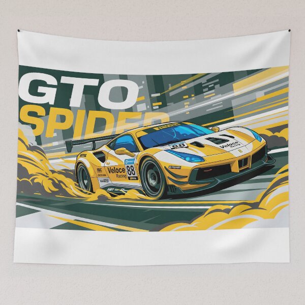 Item preview, GTO Speed Racing Poster – Modern GT Car Wall Art, Motorsport Decor for Man Cave & Office designed and sold by AbstractAuraArt.