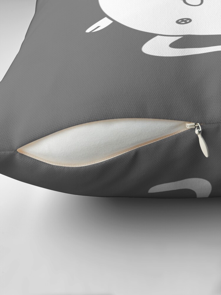 Thumbnail 2 of 4, Pillow, Rude Cat Cleans Itself designed and sold by oberdoofus.