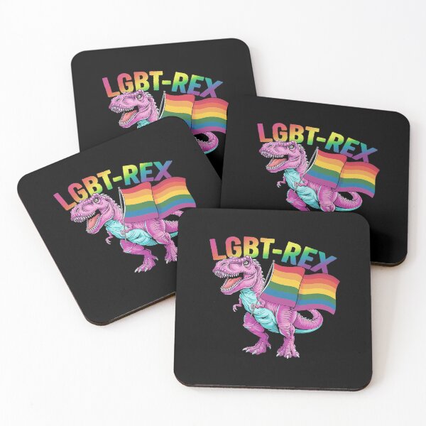 Item preview, LGBTRex LGBT Ally Cartoon Dinosaur T Rex LGBTQ Flag  designed and sold by joyouartArt.