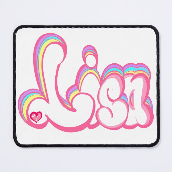 Item preview, Lisa popular girls and women first name in white with pastels. Personalized personalised customised name Lisa designed and sold by Artonmytee.