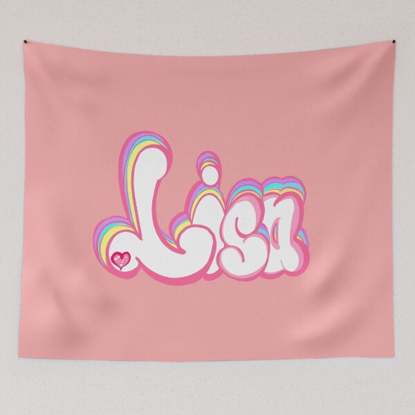 Item preview, Lisa popular girls and women first name in white with pastels. Personalized personalised customised name Lisa designed and sold by Artonmytee.