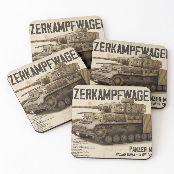 Item preview, Panzer IV (Pz.Kpfw. IV) – Vintage WWII German Tank Poster designed and sold by Jeeklsdotcom.
