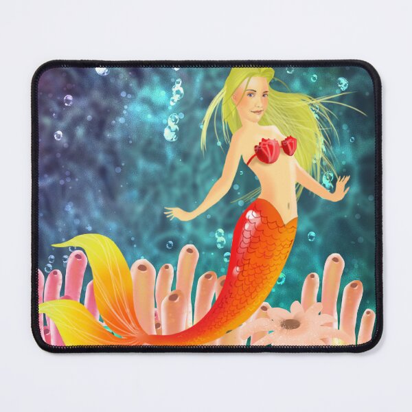 Item preview, Mermaid on Blue designed and sold by Digital Attic 95.