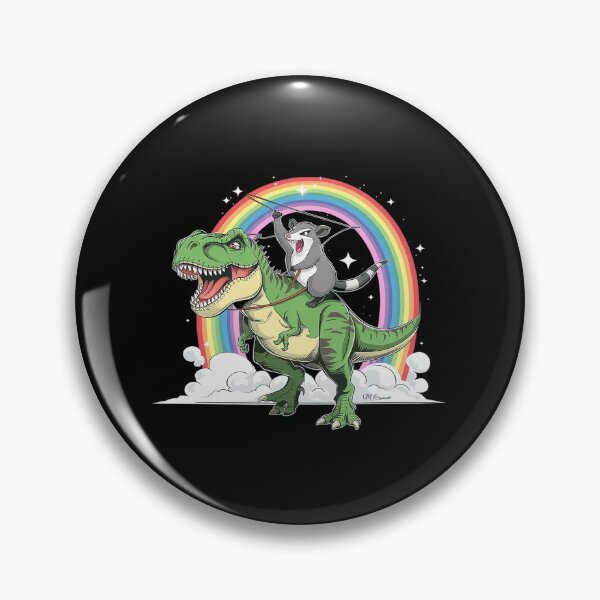 Item preview, Possum Opossum Riding Dinosaur T Rex Trash Garbage designed and sold by joyouartArt.