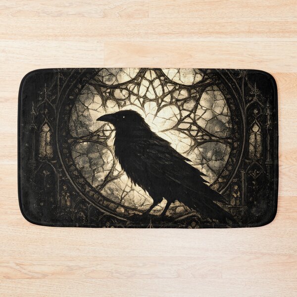 Item preview, Cathedral Raven – Gothic Stained Glass designed and sold by Mouraludia.