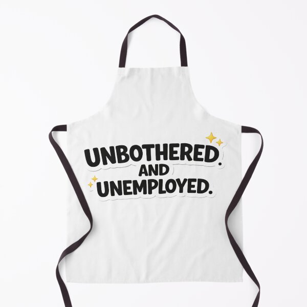 Item preview, Unbothered and Unemployed Savage Funny Text Sticker | Dark Humor Quote designed and sold by RelateAndTee.