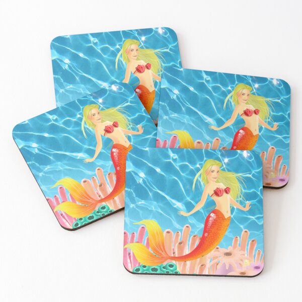 Item preview, Mermaid on Blue V2 designed and sold by Digital Attic 95.