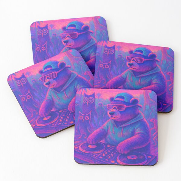 Item preview, Bear DJ Parade: Vaporwave Zoo Vibes designed and sold by LuxuryApparels.
