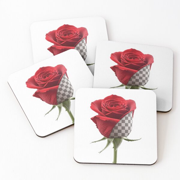 Item preview, Elegant Red Rose with Geometric Twist designed and sold by Wonderful Designs.