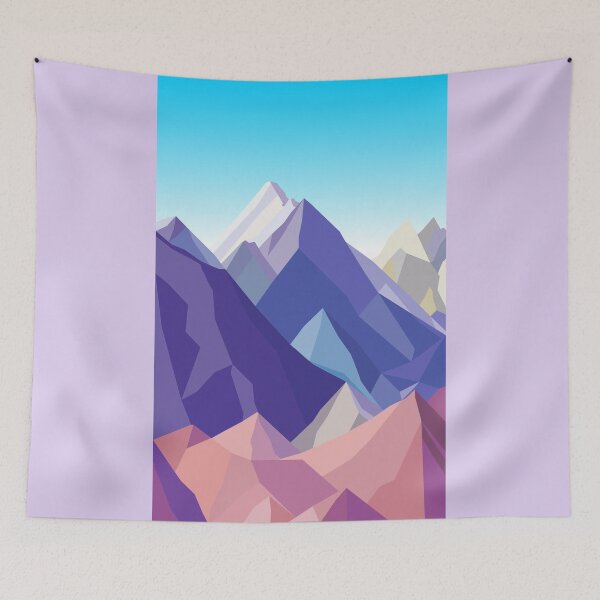 Item preview, Colorful mountain landscape graphic design designed and sold by andbeldesign.