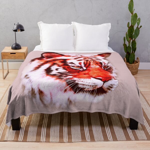 Item preview, Neon Crimson Tiger — Cyber Roar Wildlife Art designed and sold by Massimo Righi.