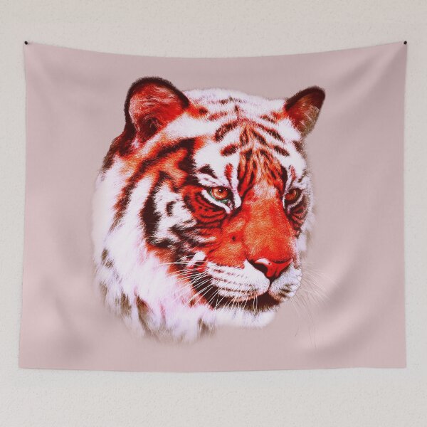 Item preview, Neon Crimson Tiger — Cyber Roar Wildlife Art designed and sold by Massimo Righi.