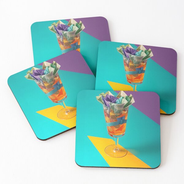 Item preview, Origami Blossom Cocktail – Modern Color Pop Still Life designed and sold by The-Art-End.