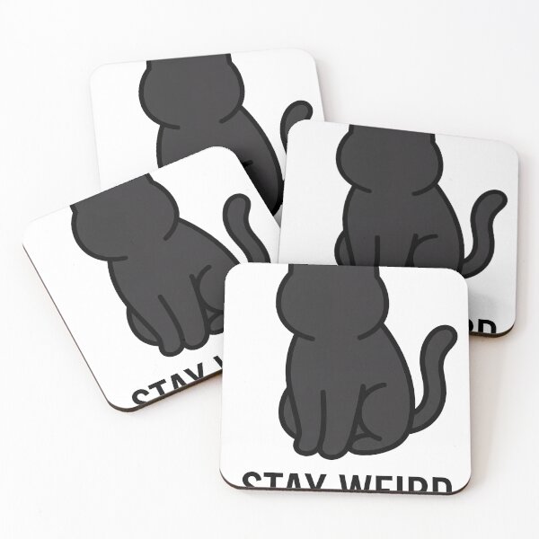 Item preview, Stay Weird Black Cat Minimalist Cute designed and sold by Bambear.
