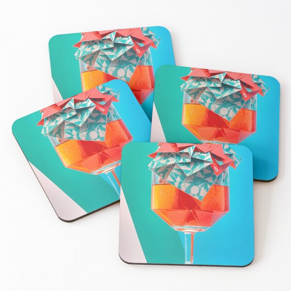 Item preview, Origami Cocktail Blossom – Modern Color Fusion Art designed and sold by The-Art-End.