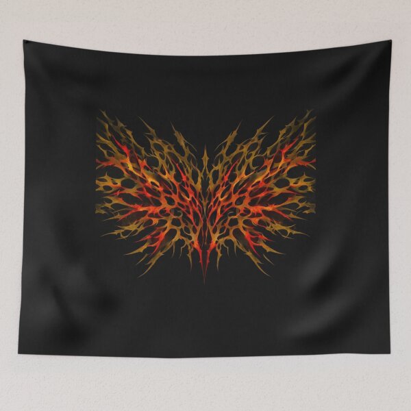 Item preview, Fiery Butterfly Wings T-Shirt | Dark Flame Gothic Streetwear Tee designed and sold by KDesignCrafts.