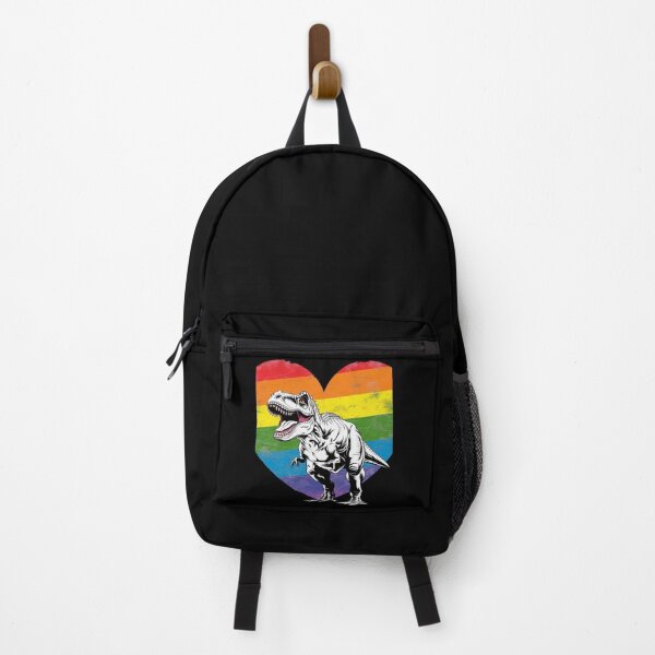 Item preview, Roar Dino Heart Dinosaur Gay Pride Rainbow Flag LGBT T-Rex  designed and sold by joyouartArt.