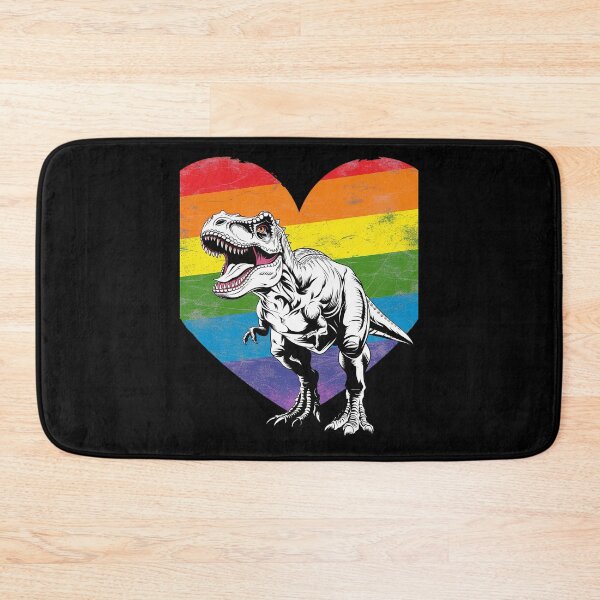 Item preview, Roar Dino Heart Dinosaur Gay Pride Rainbow Flag LGBT T-Rex  designed and sold by joyouartArt.