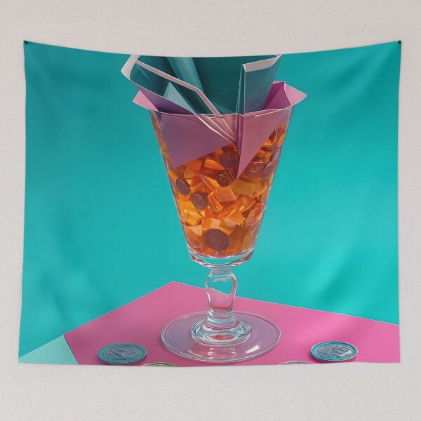 Item preview, Origami Candy Cocktail – Modern Color Pop Art designed and sold by The-Art-End.