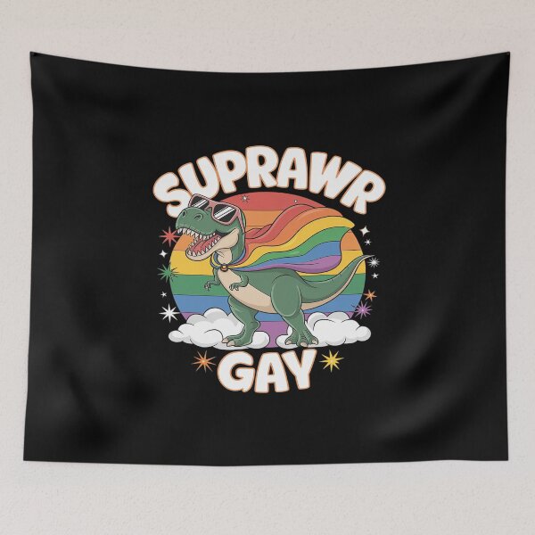 Item preview, Super Gay Dinosaur LGBT Flag Gay Pride Party Parade Men 1  designed and sold by joyouartArt.