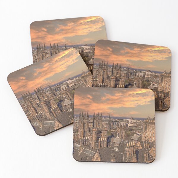 Item preview, Colourful Edinburgh Skyline at Sunset designed and sold by RJW Images.
