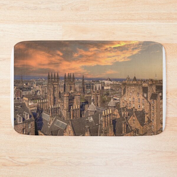Item preview, Colourful Edinburgh Skyline at Sunset designed and sold by RJW Images.