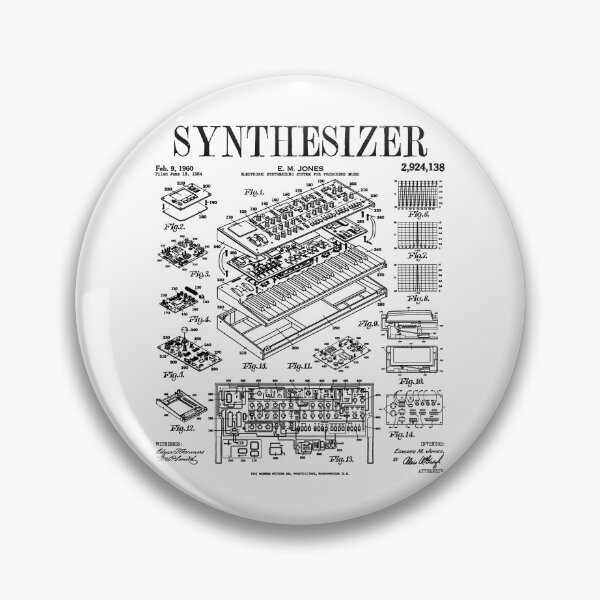 Item preview, Synthesizer Synth Electronic Music Producer Vintage Patent designed and sold by GrandeDuc.