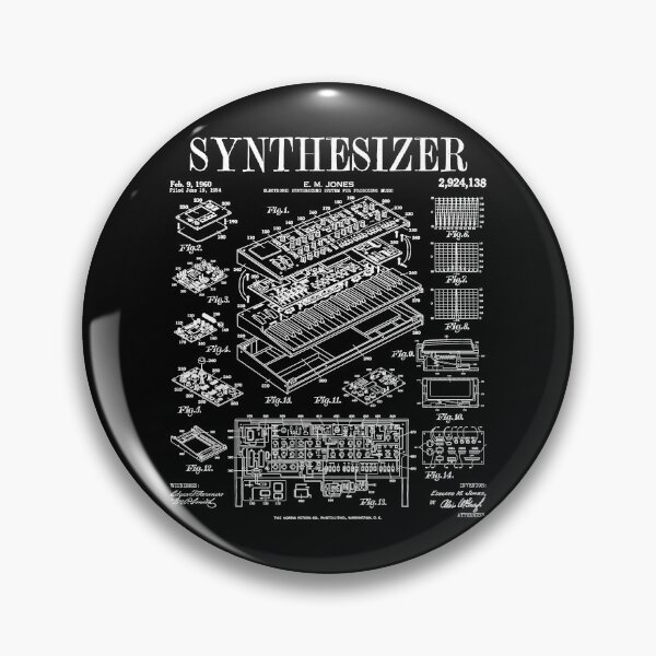 Item preview, Synthesizer Synth Electronic Music Producer Vintage Patent designed and sold by GrandeDuc.