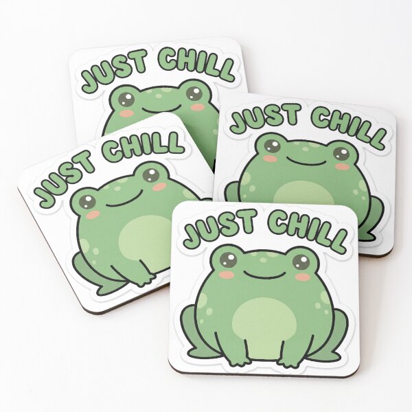 Item preview, Just Chill Cute Frog Cottagecore Aesthetic designed and sold by Bambear.