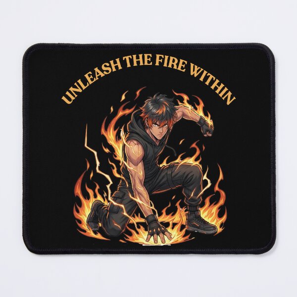 Item preview, Flame Warrior – Unleash the Fire Anime Power Design designed and sold by novapixel25100.