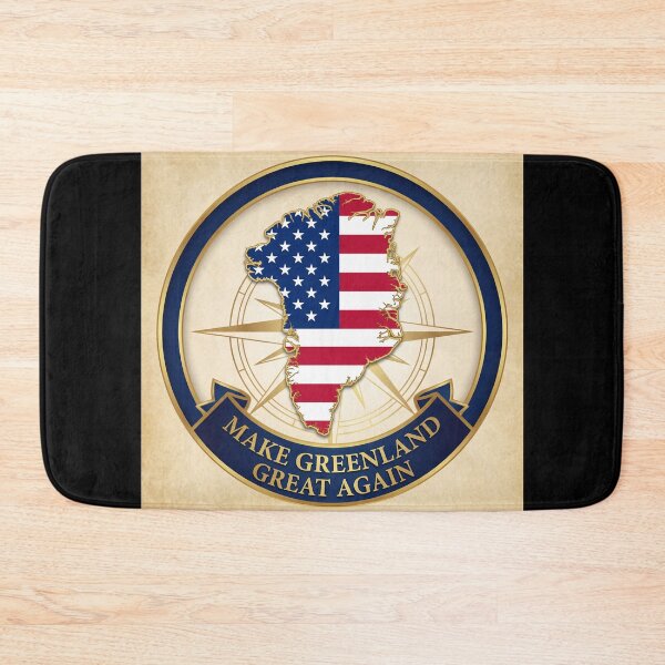 Item preview, Make Greenland Great Again – Patriotic Greenland Flag Map Emblem designed and sold by montassir239.