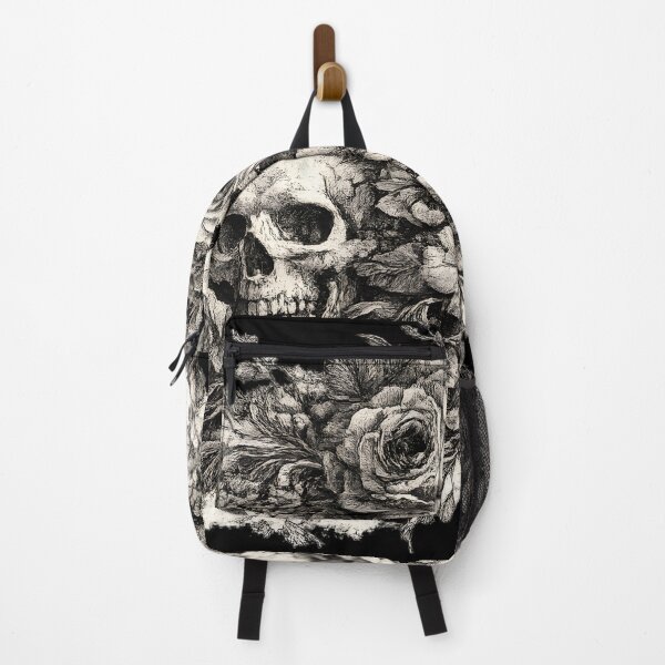 Item preview, Memento Mori Roses – Gothic Skull Floral designed and sold by Mouraludia.