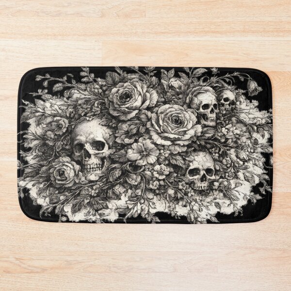 Item preview, Memento Mori Roses – Gothic Skull Floral designed and sold by Mouraludia.