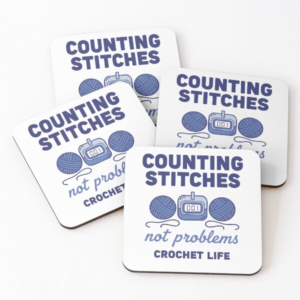 Item preview, Counting Stitches Not Problems Crochet Life designed and sold by LuminOrb.