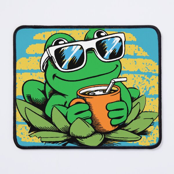 Item preview, Funny frog with sunglasses | Funny cartoon-style illustration for animal and humor lovers designed and sold by AstronautMerch.