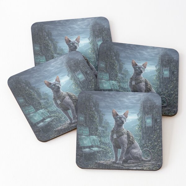 Item preview, Aquarius Cat Zodiac Art – Built Different Astrology Illustration designed and sold by TroyTheTerrific.