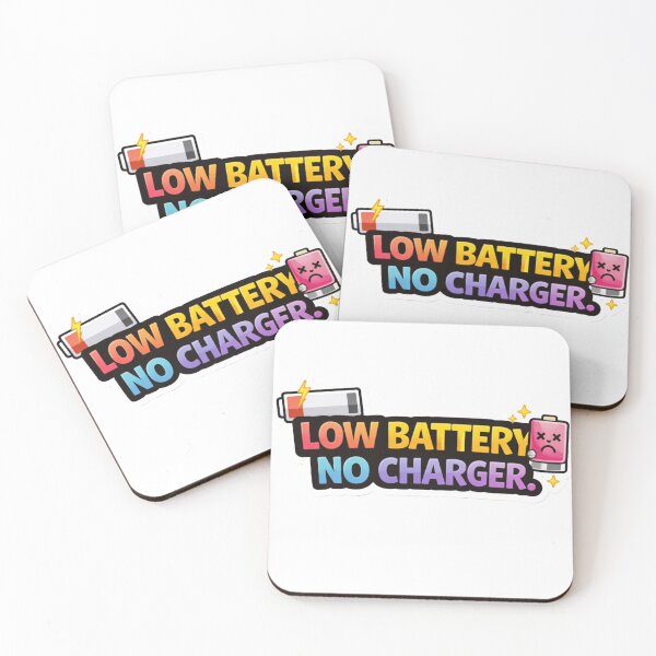 Item preview, Low Battery No Charger Colorful Funny Sticker | Tired Mood Humor designed and sold by RelateAndTee.
